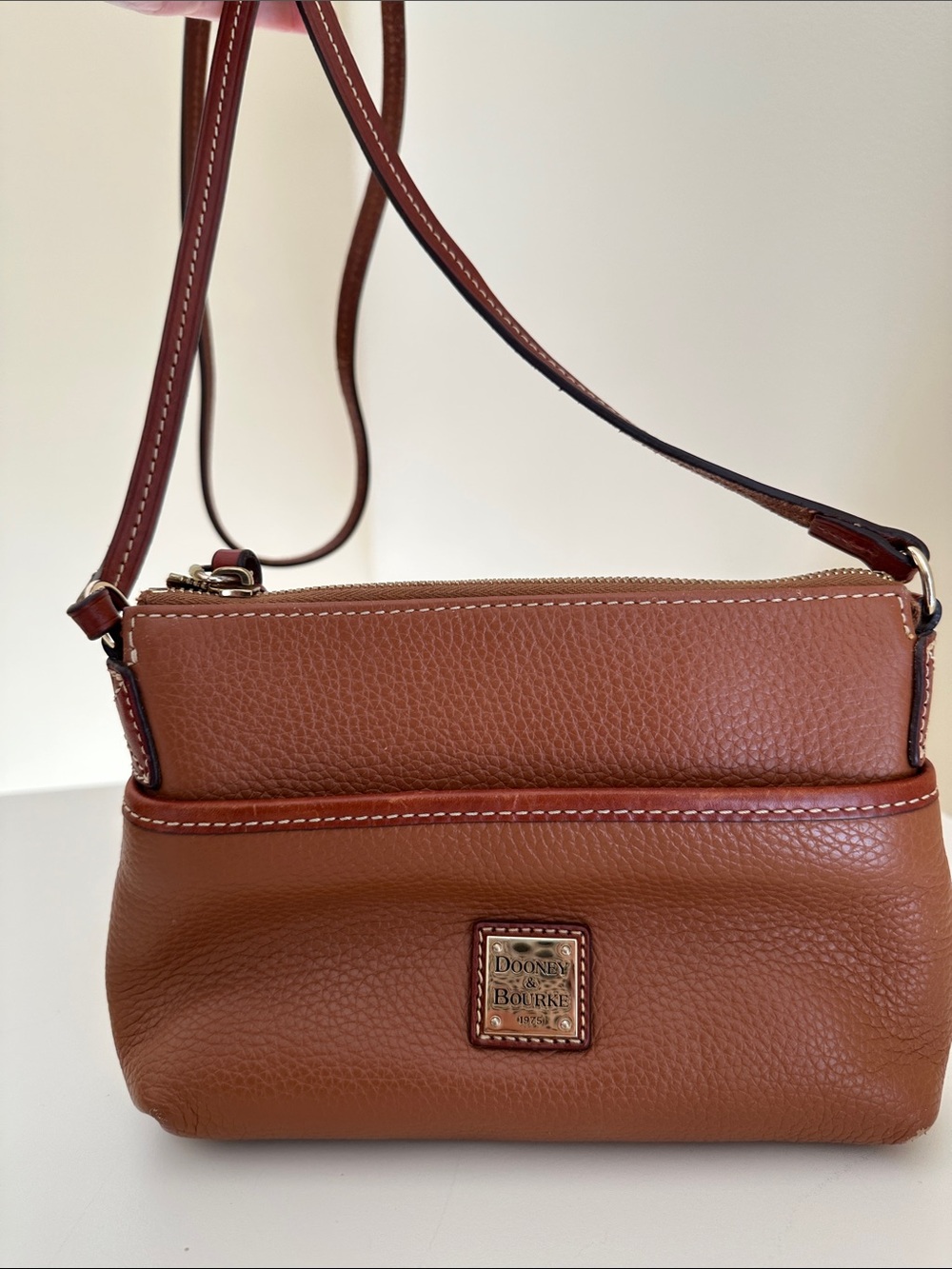 Dooney & Bourke Brown Pebble Leather Crossbody